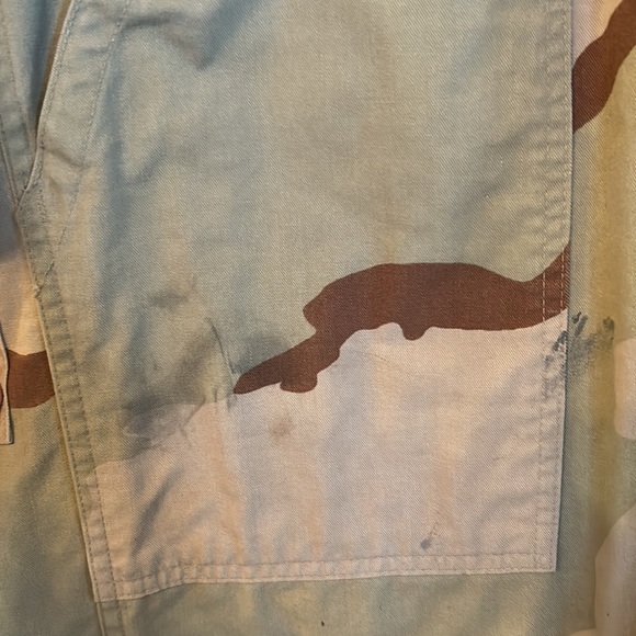 Upcycled punisher patched desert camouflage army flight/jump suit duster jacket - Picture 12 of 17